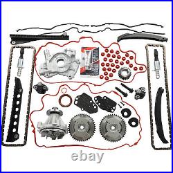 Timing Chain Kit Oil Water Pump Cover Gasket For 04-08 Ford F150 Lincoln 5.4L 3V