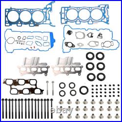 Timing Chain Kit Oil & Water Pump Solenoid Head Gaskets for 09-16 Chevy GMC 3.6L