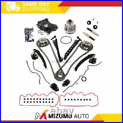 Timing Chain Kit VCT Selenoid Cam Phaser Oil Water Pump Fit 07-10 Ford 5.4L 24V