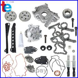 Triton Timing Chain Kit Oil+Water Pump Phasers VVT Valves For 5.4L Ford Lincoln