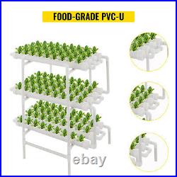 VEVOR Hydroponic Grow Kit Water Culture 12 Pipes 3 Layers 108 Plant Sites Garden