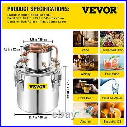 VEVOR Moonshine Still Water Alcohol Distiller Brewing Kit 13.2Gal with Water Pump