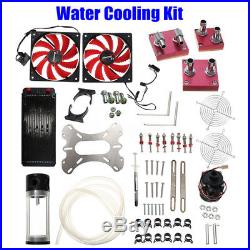 Water Cooling Kit 240 Radiator CPU GPU Block Pump Reservoir Tubing Fan Heatsink