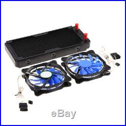 Water Cooling kit 240mm Radiator CPU GPU Block Pump Reservoir Tube Fan Heatsink