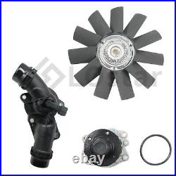 Water Pump Fan Clutch Thermostat Assembly Kit Fit 99-06 BMW 3 Series X5 2.5 3.0