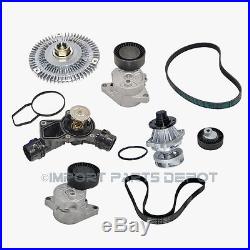Water Pump Fan Clutch Thermostat Belt Tensioner Belts Kit BMW E46 E39 M54 New
