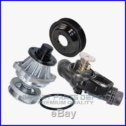 Water Pump Metal Impeller + Pulley + Thermostat Kit BMW E46 E53 E36 3 X5 Z3 New