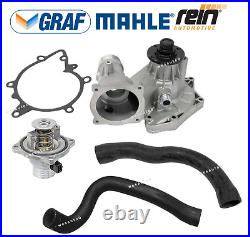 Water Pump & Thermostat + Upper + Lower Hose Kit 4pc OES For BMW 540i 740i 740iL