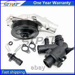 Water Pump with Bolts Gaskets Connector +Thermostat Kit for Jaguar Land Rover V8 R