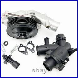 Water Pump with Bolts Gaskets Connector +Thermostat Kit for Jaguar Land Rover V8 R