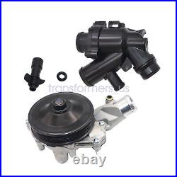 Water Pump with Bolts Gaskets Connector +Thermostat Kit for Jaguar Land Rover V8 T